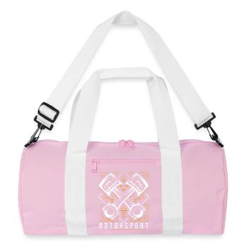 Sport automobile - Tuning - Mécanique automobile - Sac de sport recyclé - rose/blanc - Devant