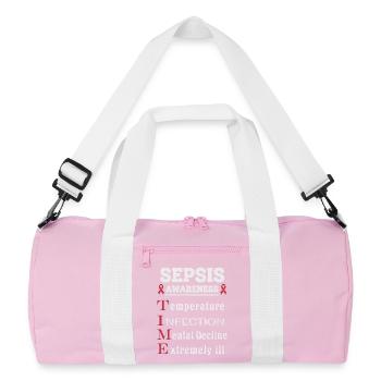 Sepsis Education T.I.M.E. Guide - Recycled Duffel Bag - pink/white - Front