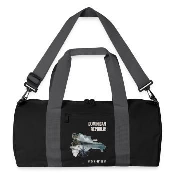 Dominikanische Republik Kompass Tropisch - Recycelte Duffel Bag - Schwarz/Graphitgrau - Vorne