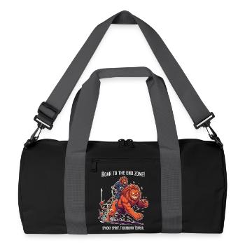 Spooky Touchdown Terror - Recycelte Duffel Bag - Schwarz/Graphitgrau - Vorne