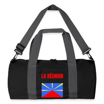 T-shirt drapeau La Réunion volcan - Sac de sport recyclé - noir/gris graphite - Devant