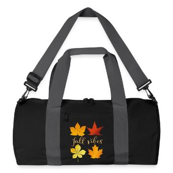 Fall Vibes - Recycled Duffel Bag - black/graphite grey - Front