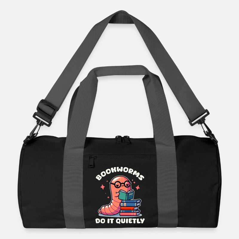 Silent Caterpillar Leselicht - Recycelte Duffel Bag - Schwarz/Graphitgrau