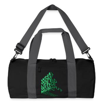 What would life be? - Recycelte Duffel Bag - Schwarz/Graphitgrau - Vorne