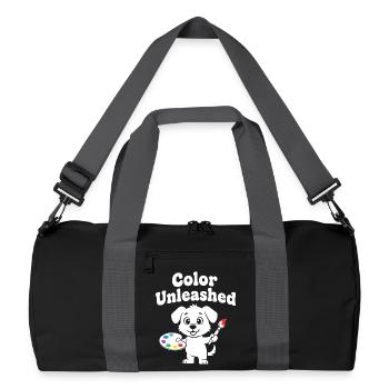 Color Free Spirit Dog - Recycled Duffel Bag - black/graphite grey - Front