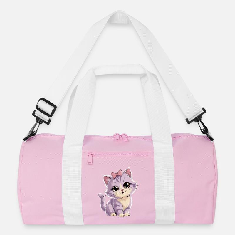 Kätzchen mit Schleife - personalisierbar Recycelte Duffel Bag