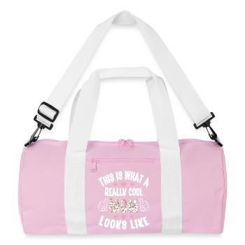 Maman - Sac de sport recyclé - rose/blanc - Devant