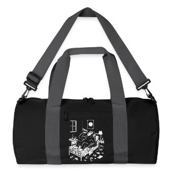 Dernier verre de singe à l’heure du coucher - Sac de sport recyclé - noir/gris graphite - Devant