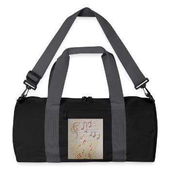 Red note impression - Recycled Duffel Bag - black/graphite grey - Front