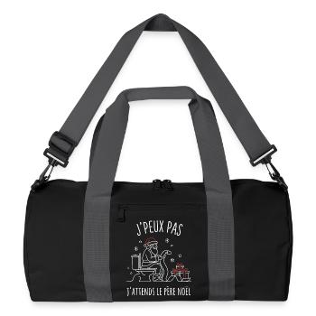 Joyeux Noël 2025 Humour Père Noël Original - Recycled Duffel Bag - black/graphite grey - Front