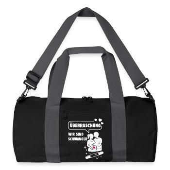 Surprise : Nous sommes enceintes - Sac de sport recyclé - noir/gris graphite - Devant