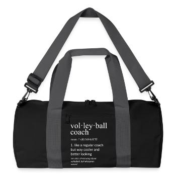 Définition drôle d’entraîneur de volley-ball : Idée de cadeau sportif - Sac de sport recyclé - noir/gris graphite - Devant