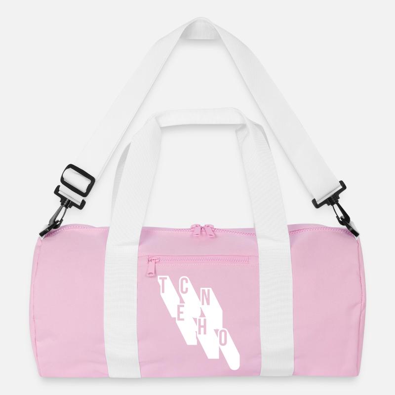 techno music geometric logo design Recycled Duffel Bag