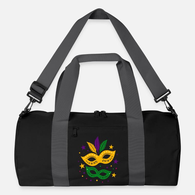 Karneval Masken mit Sternen & bunten Federn Recycelte Duffel Bag