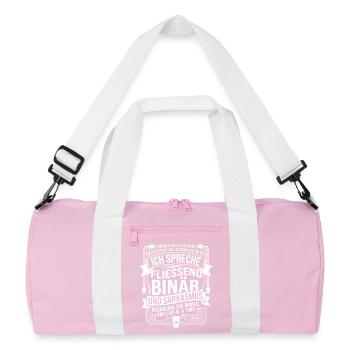Coding Binary Coffee Sarcasm - Recycled Duffel Bag - pink/white - Front