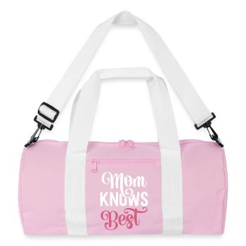 Ma mère sait mieux que ça. - Sac de sport recyclé - rose/blanc - Devant
