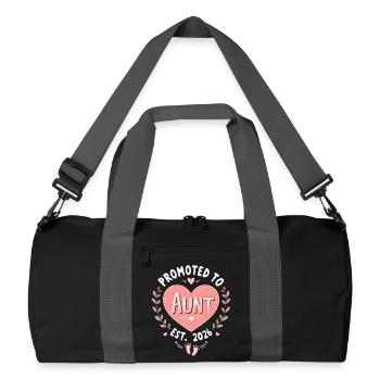 Tante 2026 Tante 2026 Befördert zu Tante 2026 - Recycelte Duffel Bag - Schwarz/Graphitgrau - Vorne