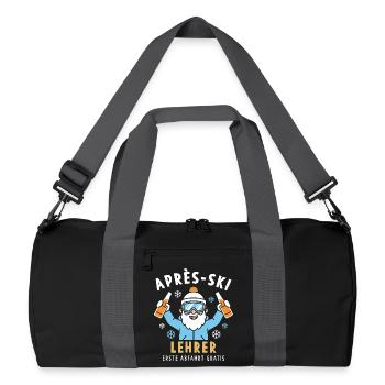 Après-ski instructor Lustig - first descent free of charge - Recycled Duffel Bag - black/graphite grey - Front