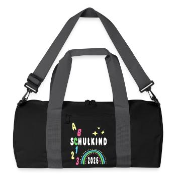 Schoolchild 2026 - neon 123 ABC - Recycled Duffel Bag - black/graphite grey - Front