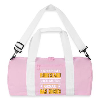 Retired Retired - Recycled Duffel Bag - pink/white - Front