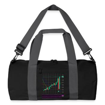 Trading Börse Krypto Aktien - Recycelte Duffel Bag - Schwarz/Graphitgrau - Vorne