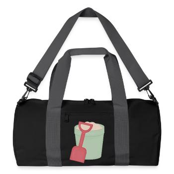 Sandpit Shovel Motif - Recycled Duffel Bag - black/graphite grey - Front