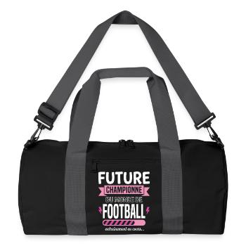 Future Champion Football Footballer - Recycled Duffel Bag - black/graphite grey - Front