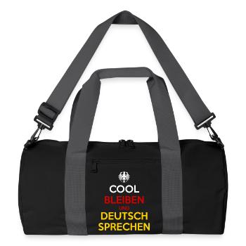 Cool Bleiben und Deutsch Sprechen - Recycled Duffel Bag - black/graphite grey - Front