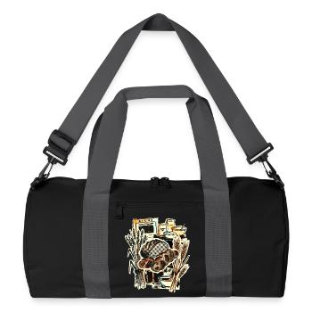 Baking Baker Vintage - Recycled Duffel Bag - black/graphite grey - Front