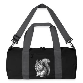 Eichhörnchen - Recycelte Duffel Bag - Schwarz/Graphitgrau - Vorne