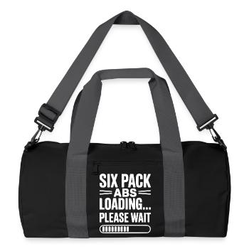 Six Pack Abs Loading... Please Wait - Recycled Duffel Bag - black/graphite grey - Front