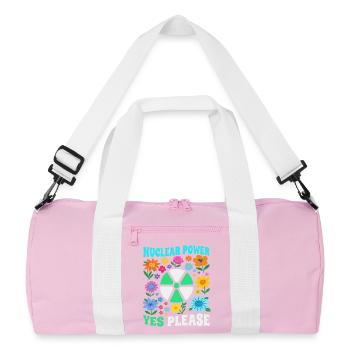 Nuclear power yes with flowers please - Recycled Duffel Bag - pink/white - Front