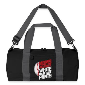 Baseball Mom: Humor Laundry and Sports - Recycled Duffel Bag - black/graphite grey - Front