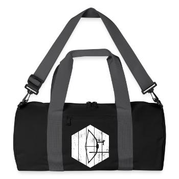 Bow and arrow sketch - Recycled Duffel Bag - black/graphite grey - Front