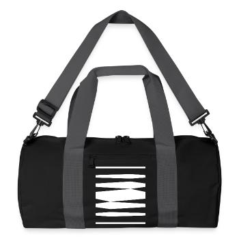 Bold Stripes design - Recycled Duffel Bag - black/graphite grey - Front
