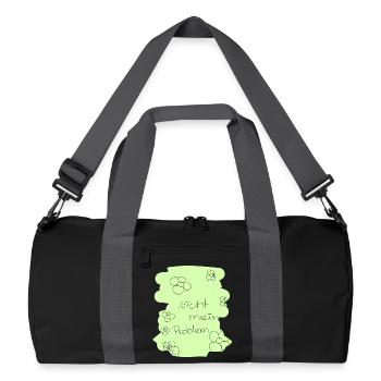 Nicht mein Problem - Recycelte Duffel Bag - Schwarz/Graphitgrau - Vorne