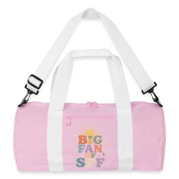 SPF Sonnenschutz Fan Sommer Sonne - Recycelte Duffel Bag - Rosa/Weiß - Vorne