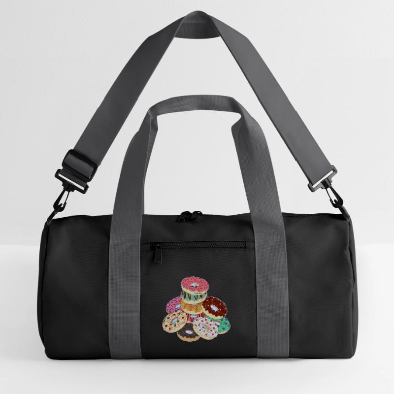 Pyramide der Regenbogen-Donuts Recycelte Duffel Bag