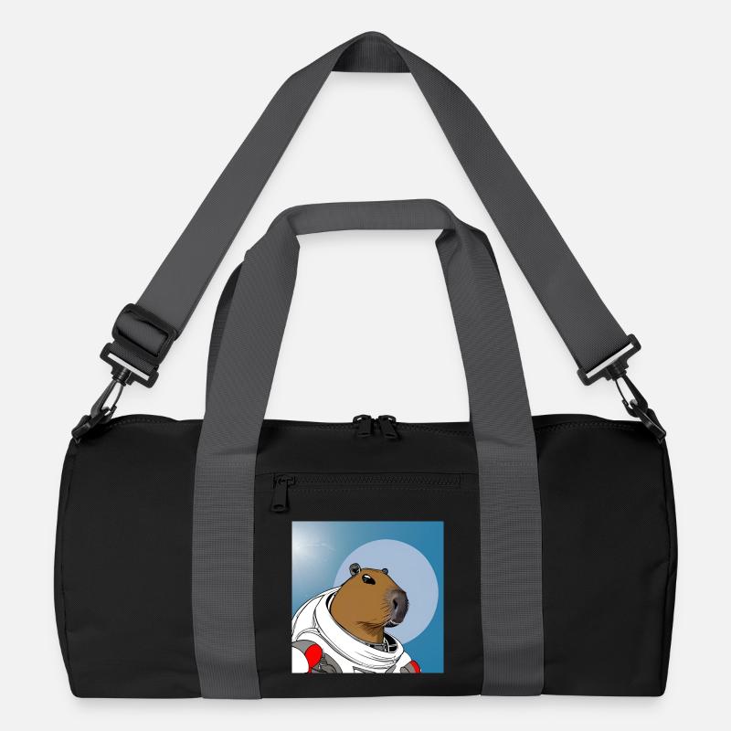 Capy astronaut - Recycled Duffel Bag - black/graphite grey