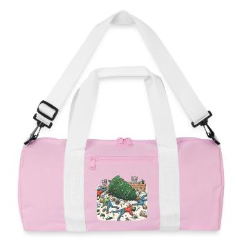 Fête exubérante du sapin de Noël - Sac de sport recyclé - rose/blanc - Devant