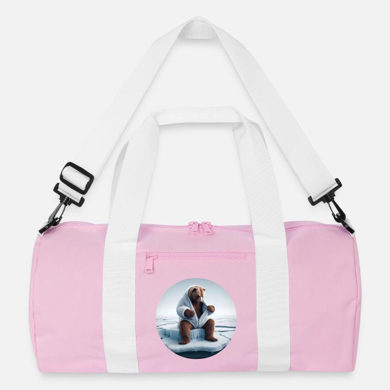Bär im Schafspelz sitzt auf Scholle Recycelte Duffel Bag