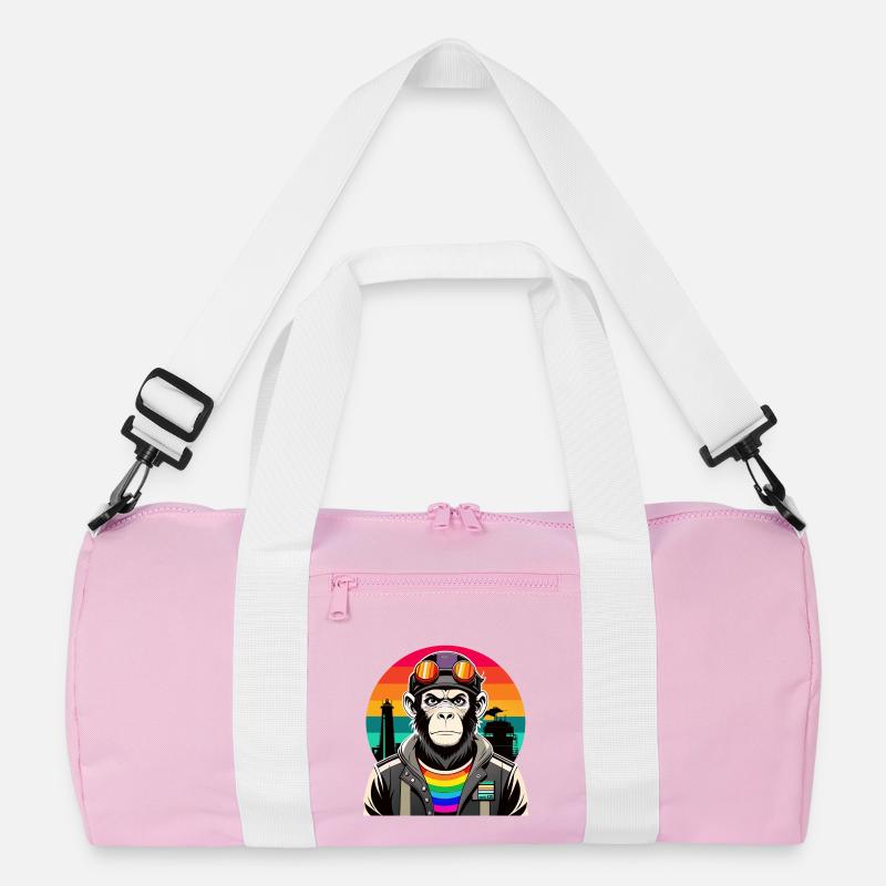 Vielfalt in Schwingung: Der modern-retro Affe Recycelte Duffel Bag