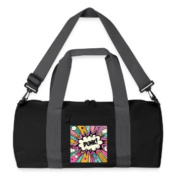 Punk 3 - Sac de sport recyclé - noir/gris graphite - Devant