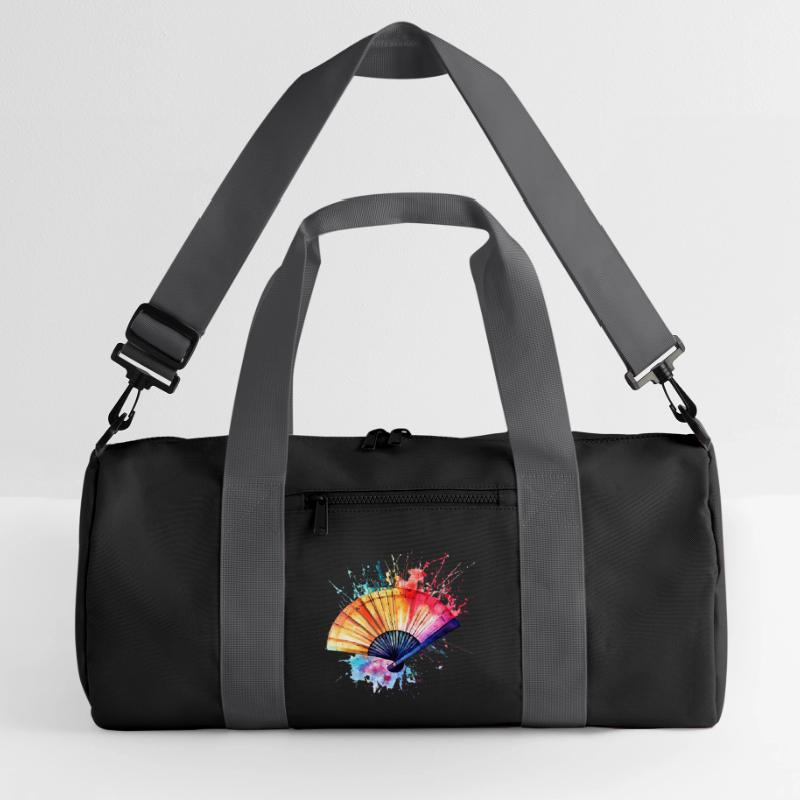 Lebendiger Aquarell-Fächer Recycelte Duffel Bag