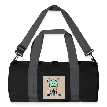 Je ne peux pas y toucher - Sac de sport recyclé - noir/gris graphite - Devant