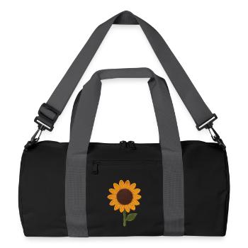 Felt Sunflower Texture Art - Recycled Duffel Bag - black/graphite grey - Front