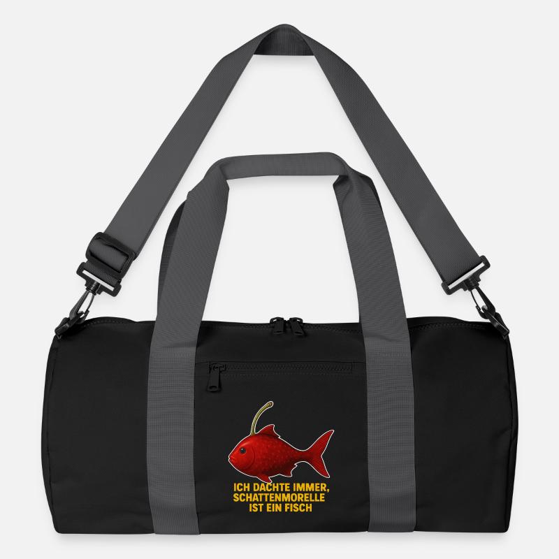 Cerises griottes de poisson - Sac de sport recyclé - noir/gris graphite