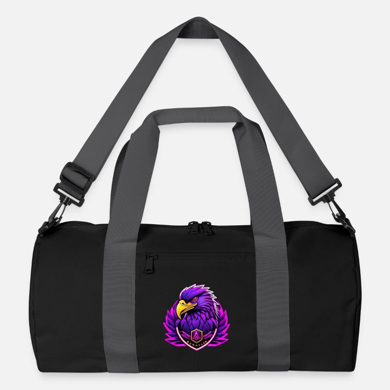 Futuristic eagle with neon accents Recycled Duffel Bag