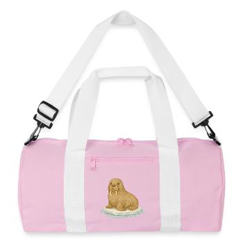 Arctique nordique - Morse - Sac de sport recyclé - rose/blanc - Devant