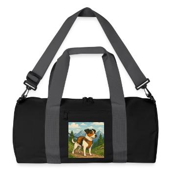 Jack Russel Wanderer - Recycelte Duffel Bag - Schwarz/Graphitgrau - Vorne